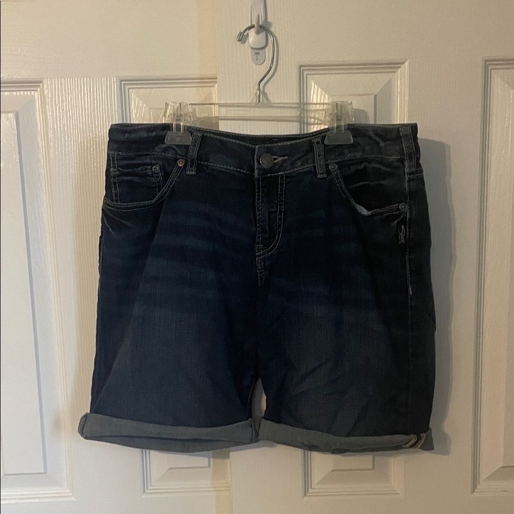 Silver Jeans Dark Blue Jean Shorts